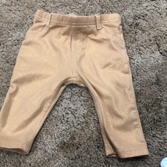 Metallic leggings bundle. Silver and gold. 0-3M - Picture 4 of 5